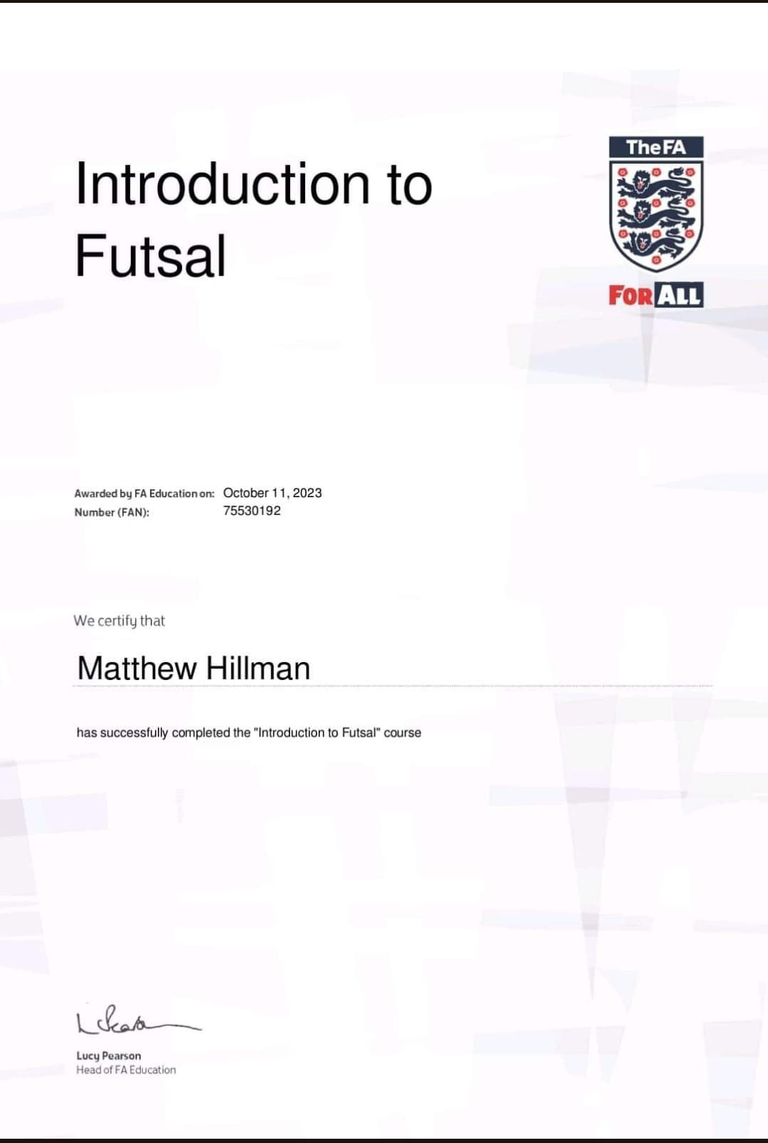 FA Introduction to Futsal